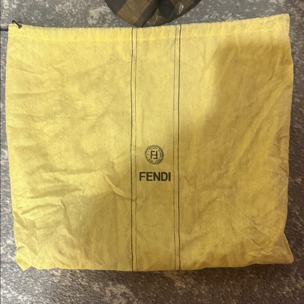 Vintage Fendi Chic Striped Black and Brown Women's Backpack - Picture 7 of 13